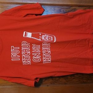 Men's shirt Xl red I put ketchup on my ketchup